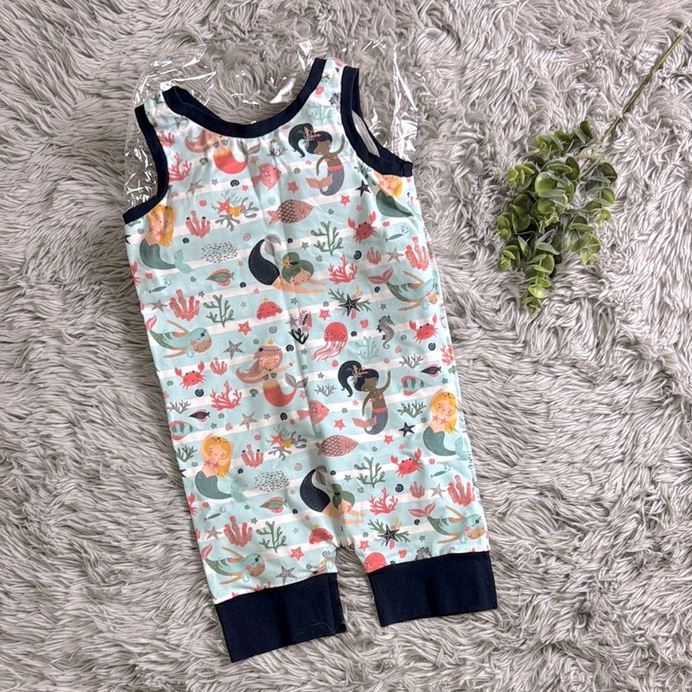 NWT Mermaid Print Sleeveless Romper size 2T